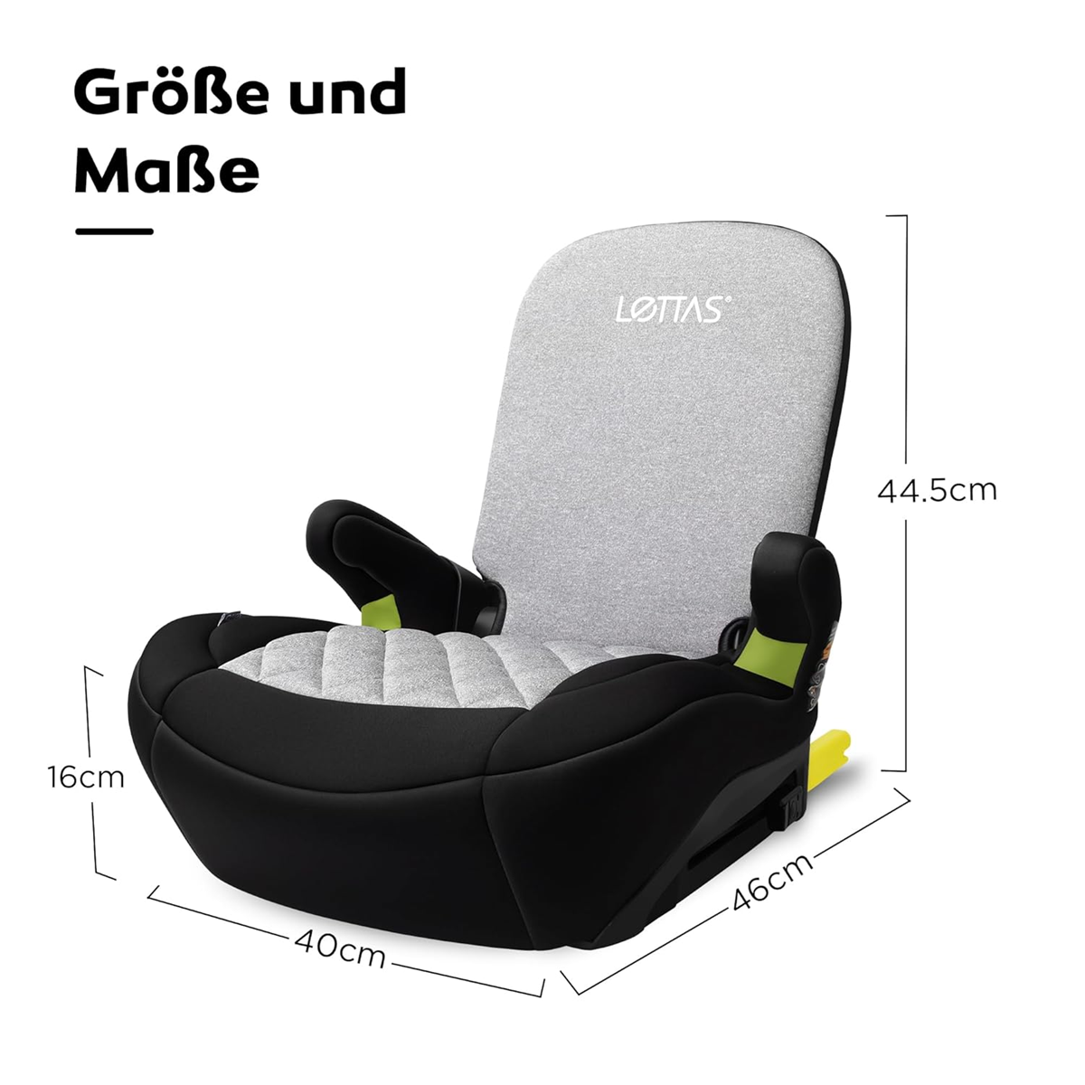 LETTAS I-SIZE Kindersitzerhöhung Gruppe III mit ISOFIX