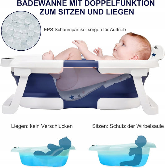 GLENMORE zusammenklappbare Badewanne mit Ablauf und Thermometer – Produktbild 2