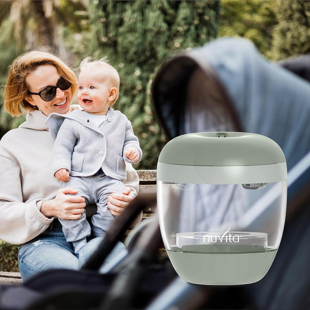 NUVITA MellyPlus 2 tragbarer UV-Sterilisator für Schnuller, Flaschen, 2 Minuten