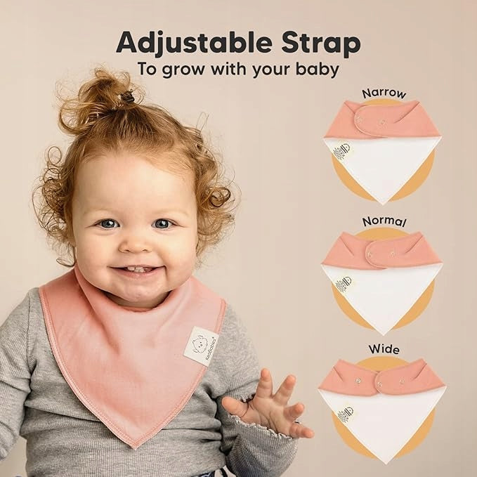 KEABABIES Bandana-Lätzchen mit Druckknöpfen 0-36 Monate x8