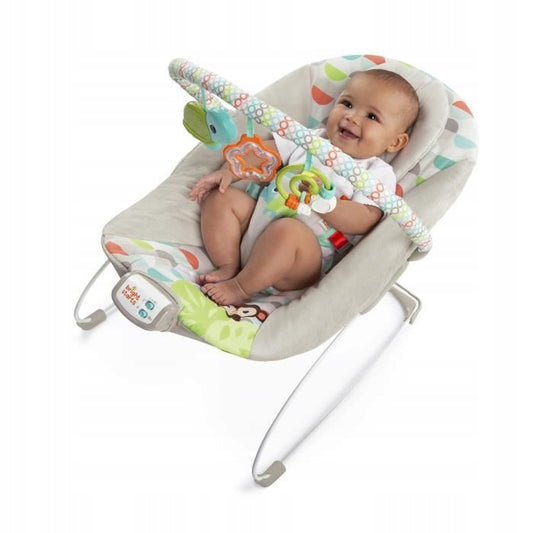 BRIGHT STARTS Happy Safari Wippe mit Vibrationen und Melodie