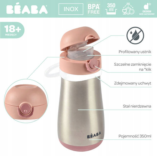 BEABA Thermo-Edelstahltrinkflasche, 350 ml