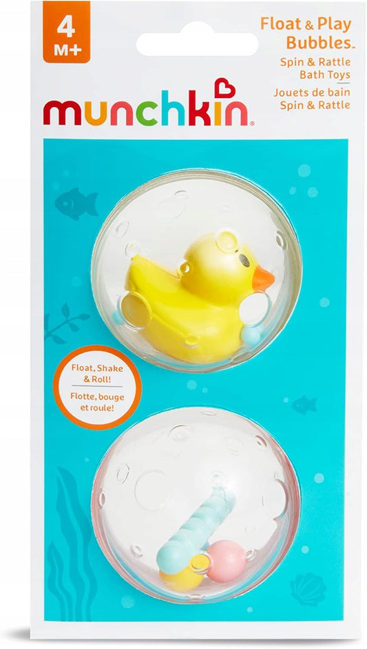 MUNCHKIN Float & Play bolle galleggianti con sonagli per il bagnetto 2 pezzi