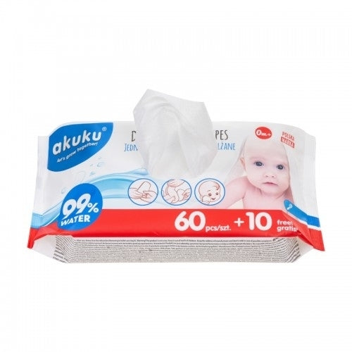 AKUKU Feuchttücher mit Wasser x70