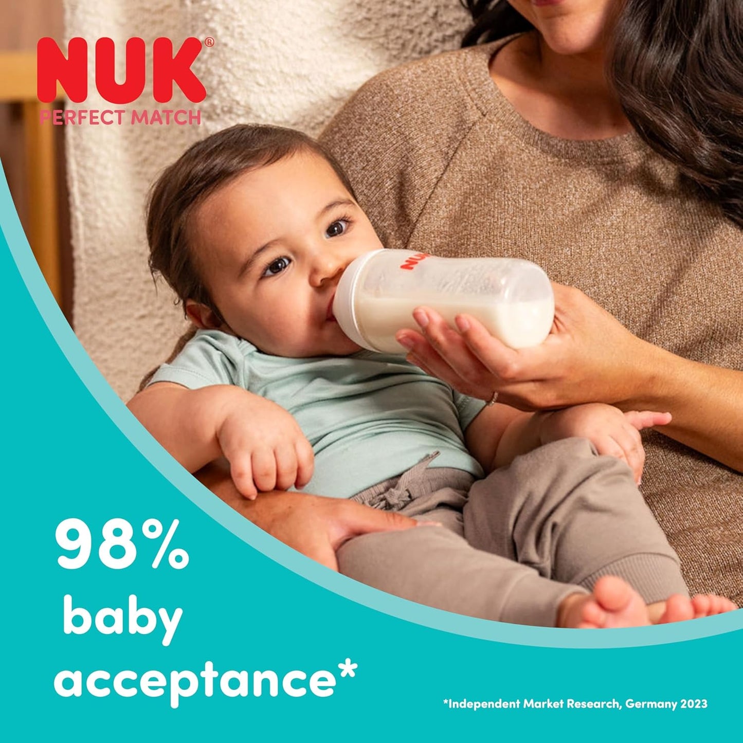NUK Perfect Match Trinksauger M mittlere Lochung 3 m+ x2