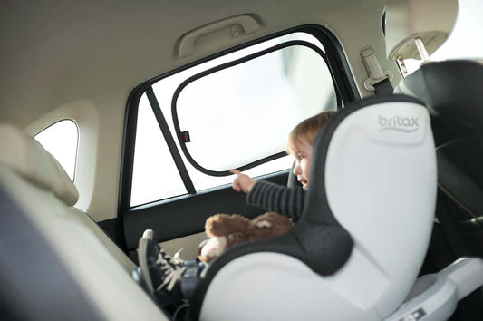 BRITAX ROMER osłona przeciwsłoneczna na szybę samochodu UPF30+ 2 sztuki czarna osłona okna auta