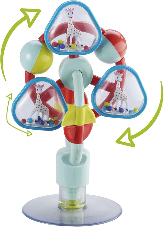 VULLI Sophie die Giraffe sensorisches Spielzeug mit Rassel und Saugnapf 19 cm
