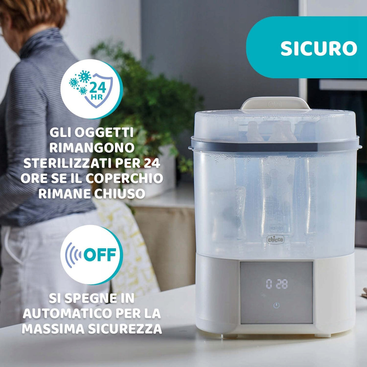 CHICCO Dampfsterilisator mit Trockner All in One