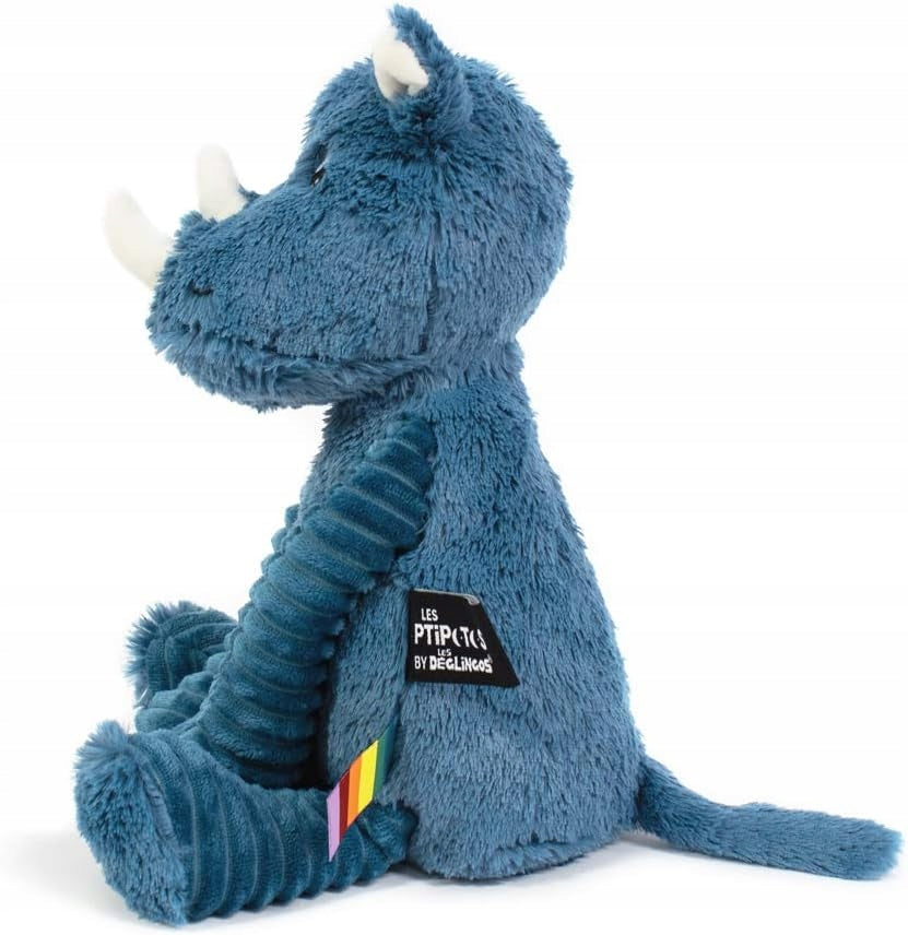 LES DEGLINGOS Ptipotos Weiches Kuscheltier NASHORN 34 cm