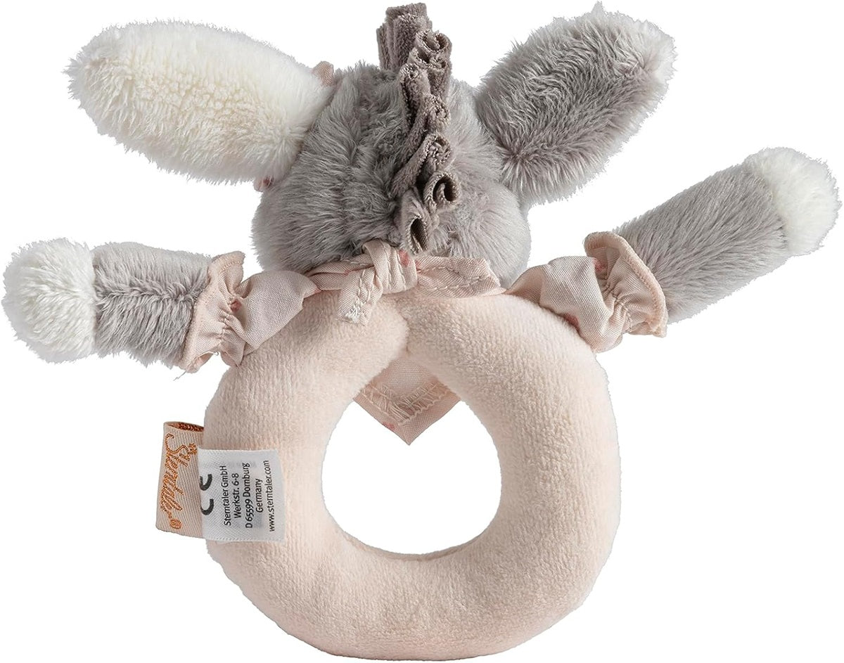 STERNTALER Esel Emmi Kuscheltier mit Rassel 14 x 14 cm „N