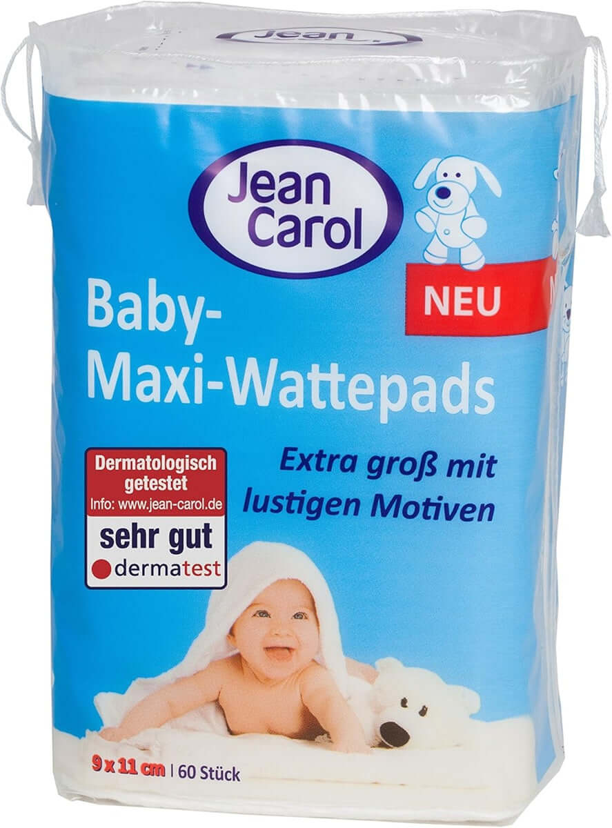JEAN CAROL Baumwollkosmetikpads 9x11 cm, 60 Stück