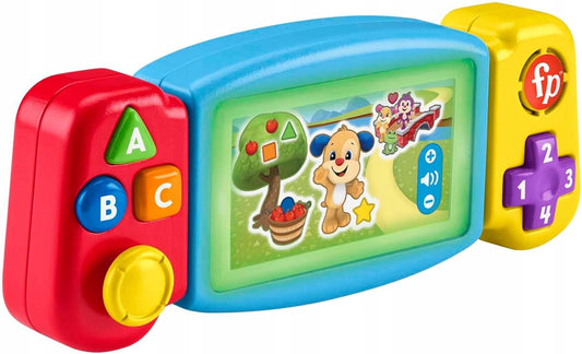 FISHER-PRICE HNN39 kis játékos konzol német nyelvű