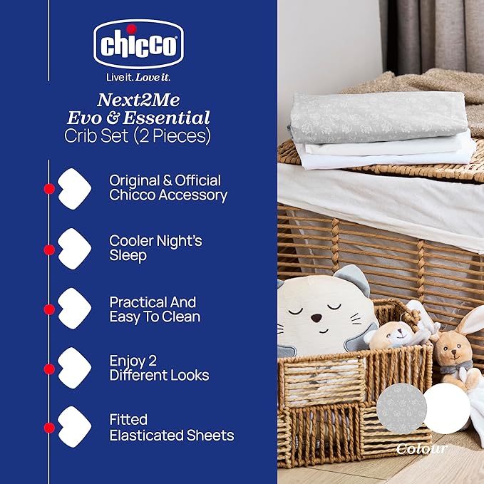 CHICCO NEXT2ME Spannbettlaken x2 50x83cm