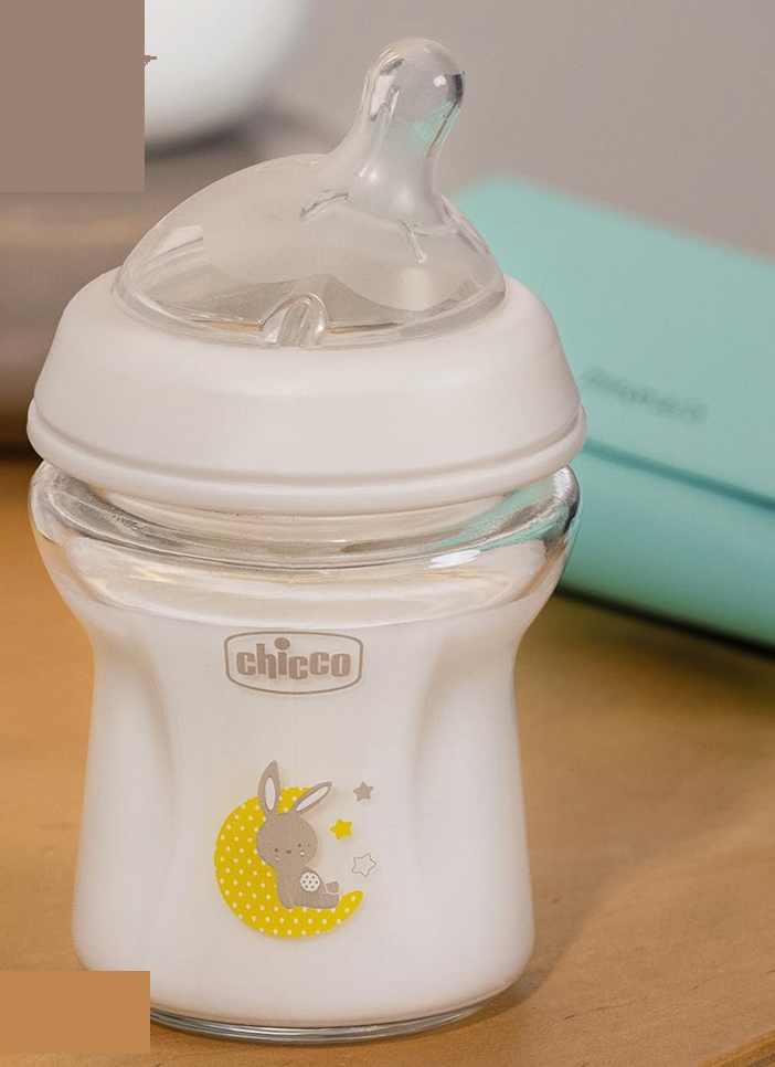 CHICCO NaturalFeeling GLASFLASCHE 150 ml 0+ langsamer Fluss
