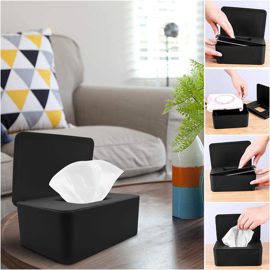 AOHCAE Behälter für Feuchttücher mit Dichtung und Deckel, 12 x 18,5 x 7 cm – Produktbild 2
