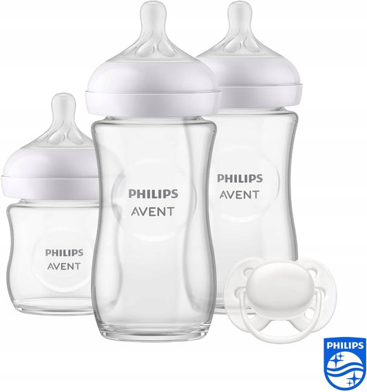 PHILIPS AVENT Natural Response Set 3 GLASflaschen + Sauger