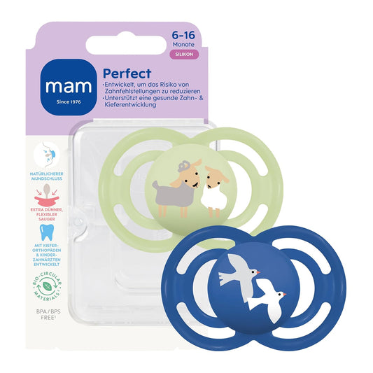 MAM Perfect Silikon-Schnuller 6–16 Monate x2 – Produktbild 2