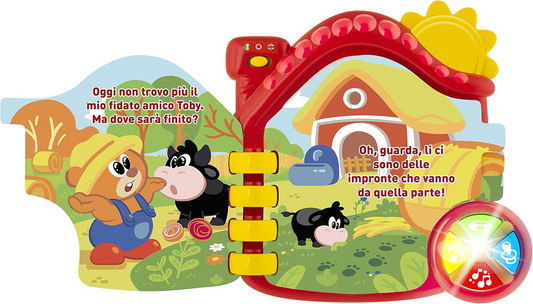 CHICCO Elektronisches Lernbuch „Bauernhof“ ENGLISCHE und ITALIENISCHE SPRACHE – Produktfoto 2