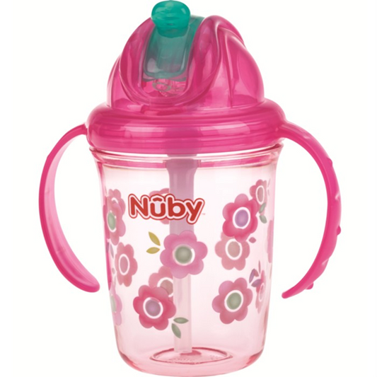NUBY Flip-it Cup Trinklernbecher mit Strohhalm, ab 12 Monaten, 240 ml – Produktbild 2
