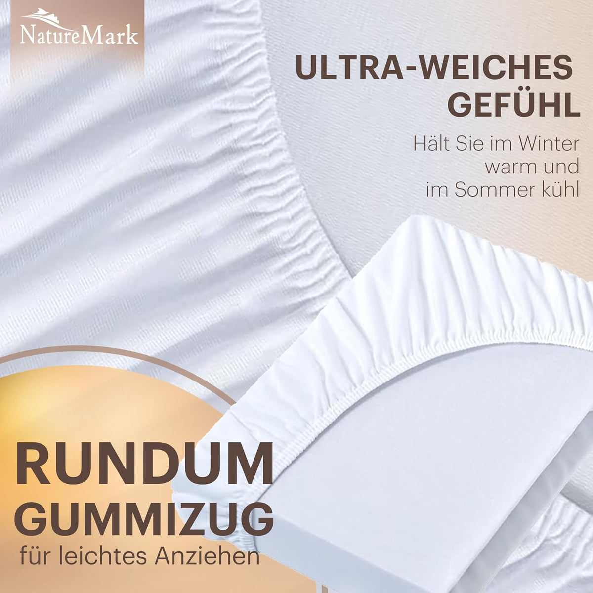 NATUREMARK Spannbettlaken x2 70x140