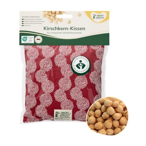 GRÜNSPECHT Kirschkern-Wärmekissen 19x19 cm rot