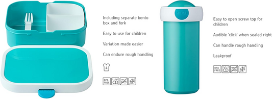 MEPAL Set aus Lunchbox, Frühstücksbox und Trinkflasche 0,3 l – Produktfoto 2