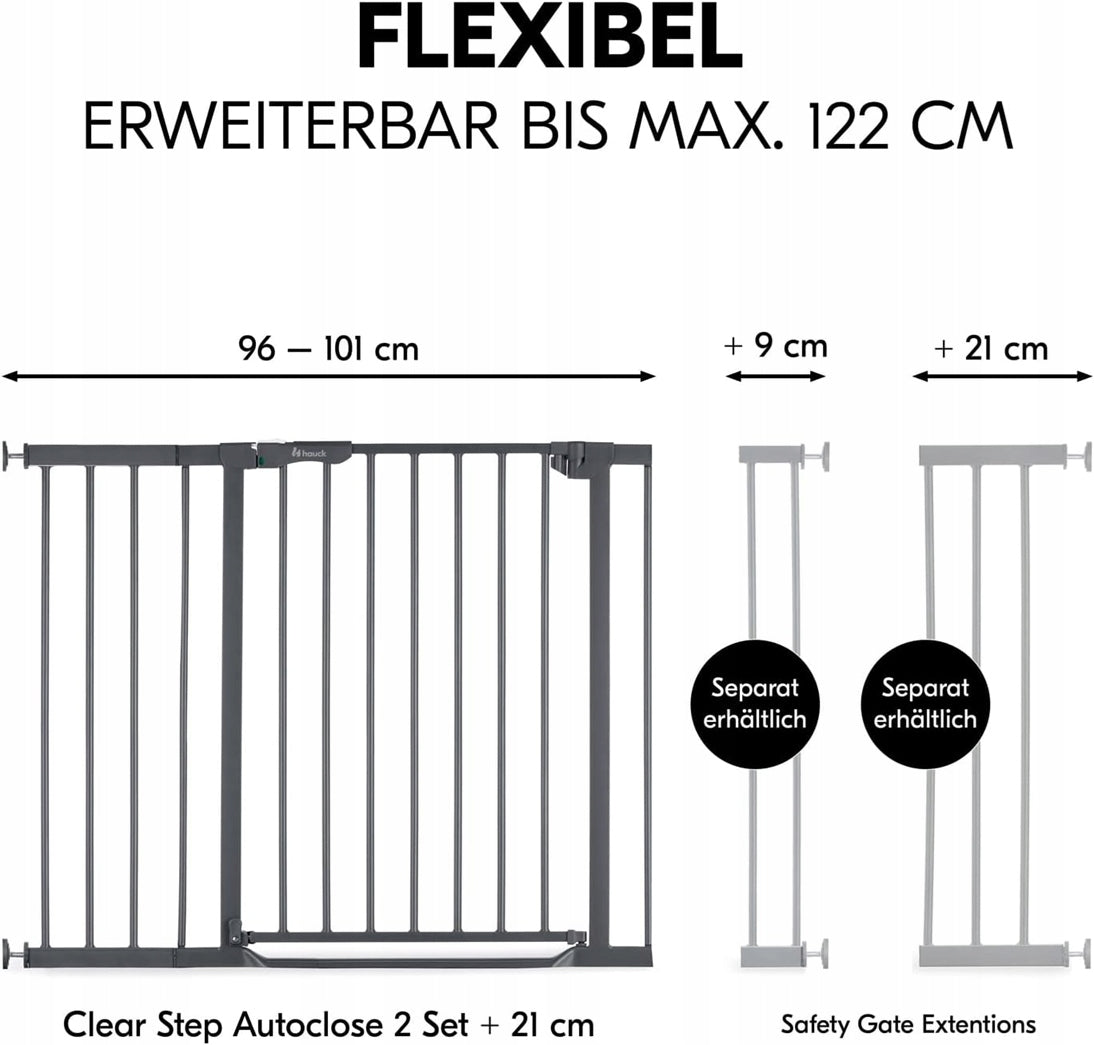 HAUCK Clear Step Treppenschutzgitter, schraubenlos, 96-101