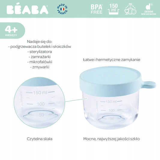 BEABA Glasbehälter Gläschen 150 ml