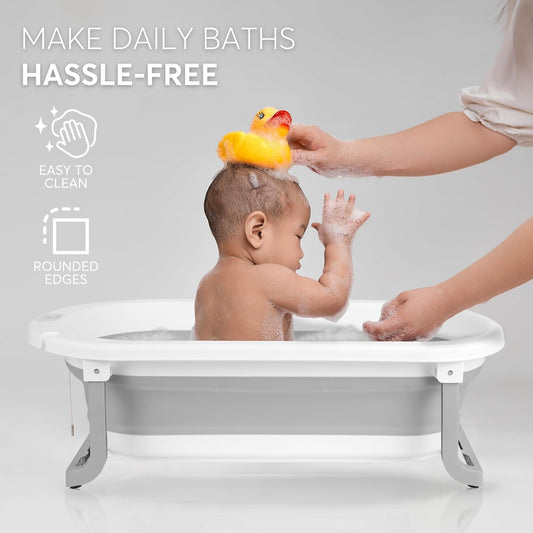 KikkaBoo Willy zusammenklappbare Babybadewanne mit Thermometer 0–36 Monate – Produktfoto 2