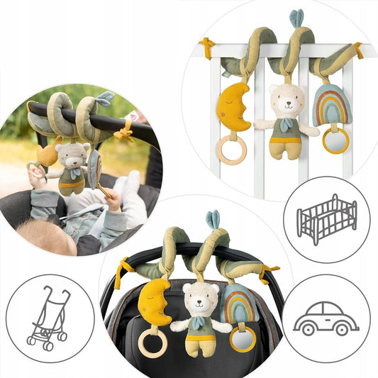 FEHN Natur Bear spiral with toys for w�, st, car seat