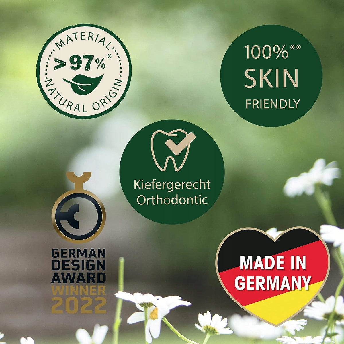 NIP My Butterfly GREEN smoczek uspokajający x2 5-18msc, 97% materiałów naturalnych, made in Germany