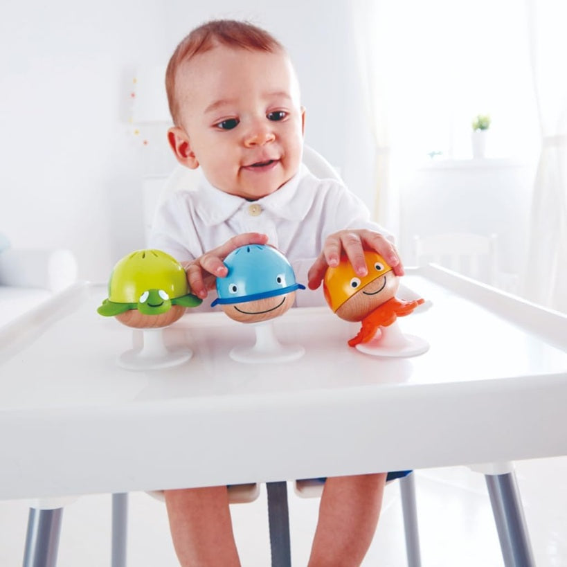 HAPE Stay-Put Sensorische Meeresbewohner mit Saugnäpfen 3 Stück
