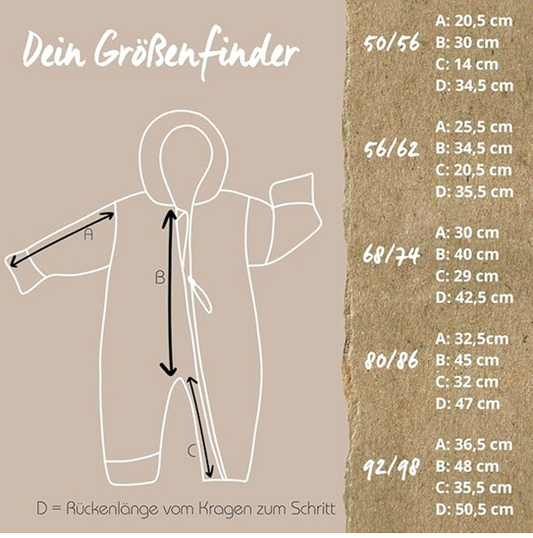 HOPPEDIZ Fleece-Overall mit Kapuze 56/62