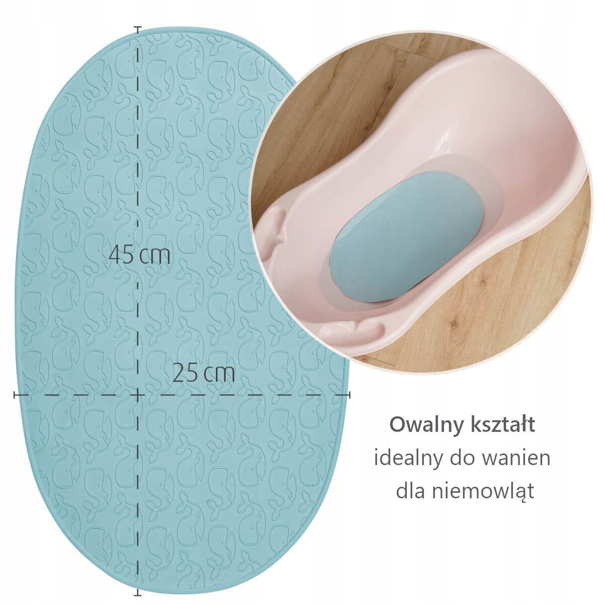 REER Antirutschmatte für die Badewanne 42x25