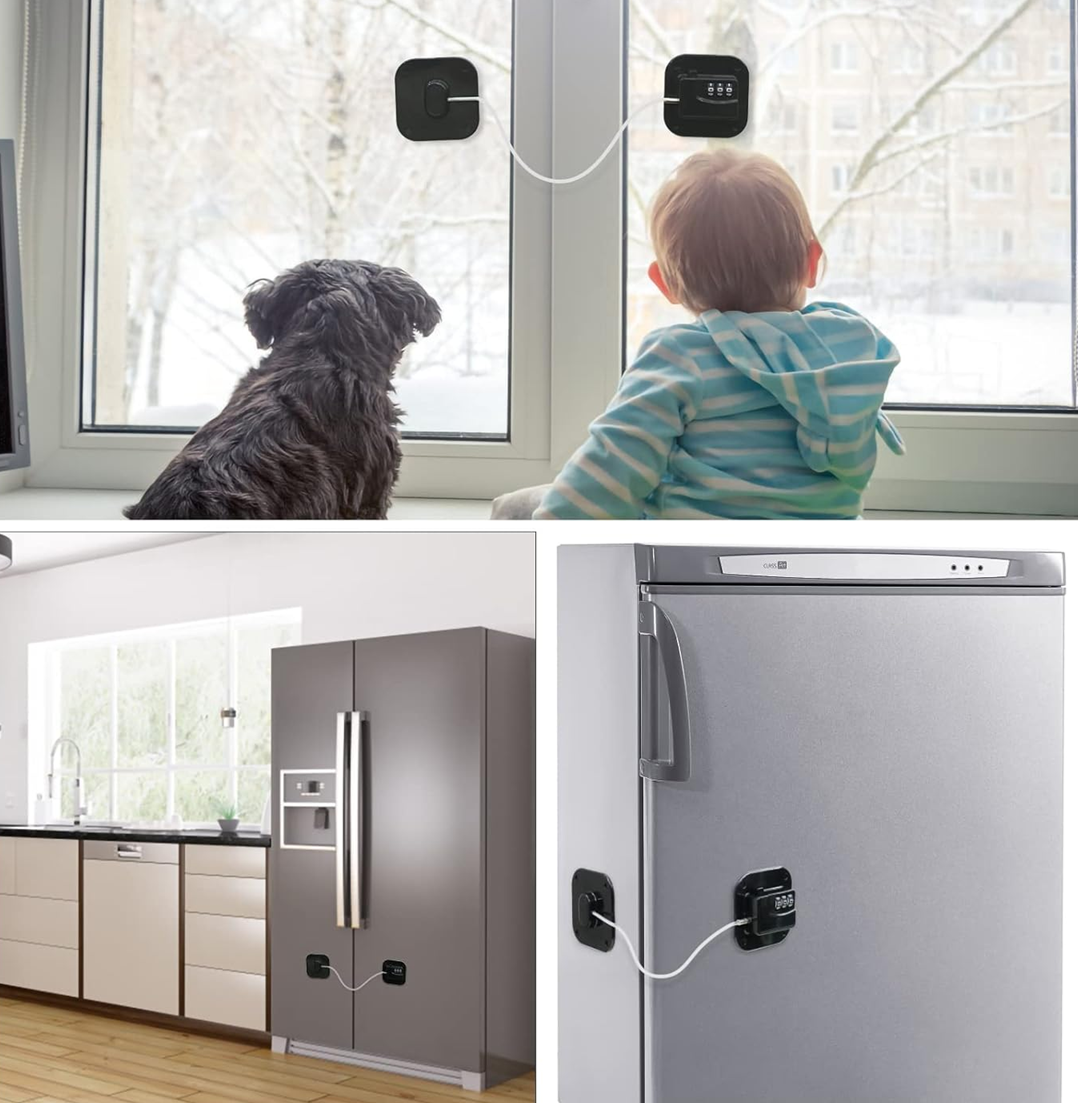 CHILD SAFETY LOCK Zahlenschloss für Schränke und Schubladen 2 Stück