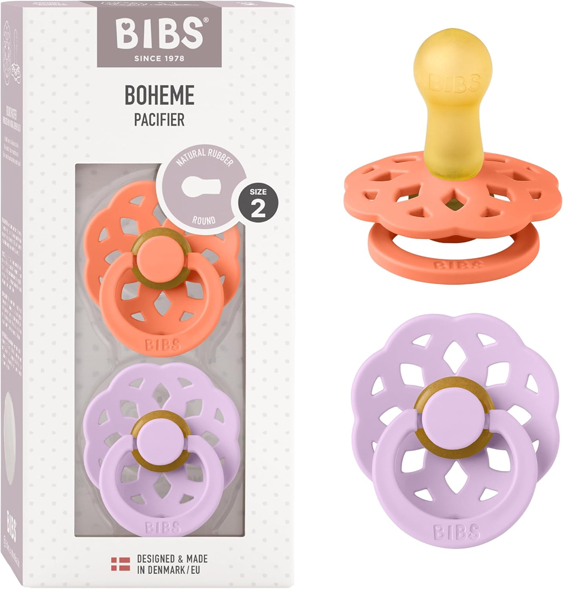 BIBS BOHEME Schnuller 2er-Pack 6 Mon. +