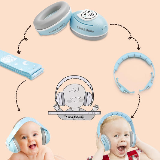 LILIAN & GEMA 2-in-1 lärmdämpfende Gehörschutzkopfhörer 25 dB + Etui SOWA – Produktfoto 2