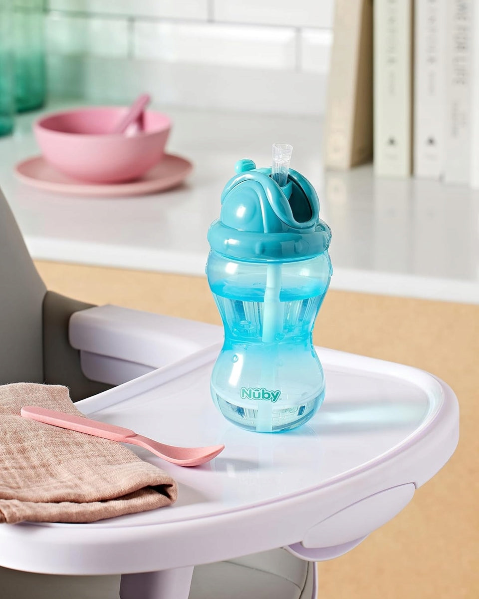 NUBY Flip-it Cup Schnabeltasse mit Strohhalm 12M+ 360ml