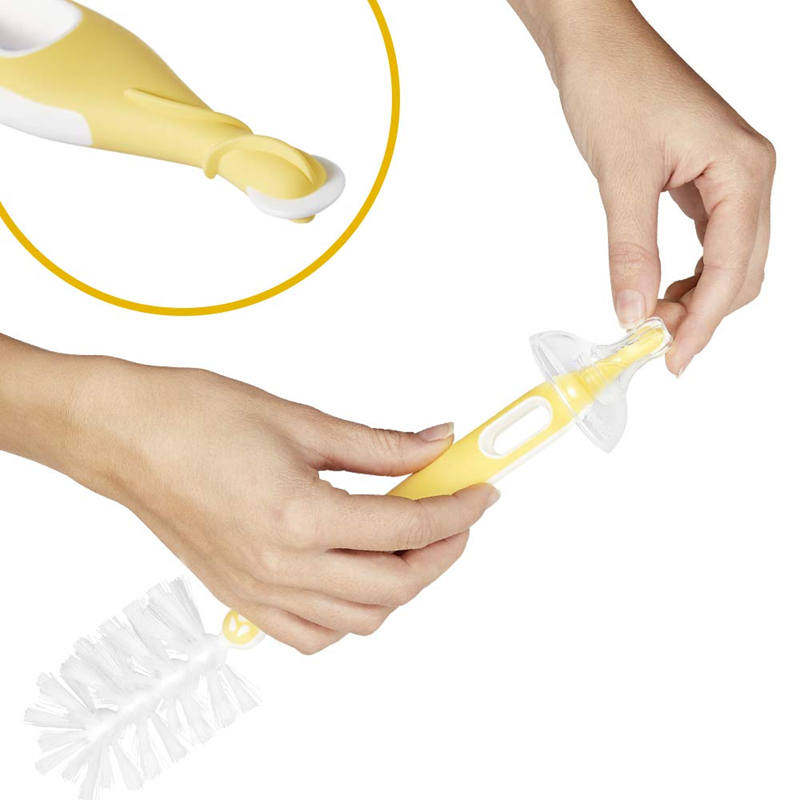 MEDELA 2in1 Bürste zur Reinigung von Saugern und Flaschen 30 cm + Ständer