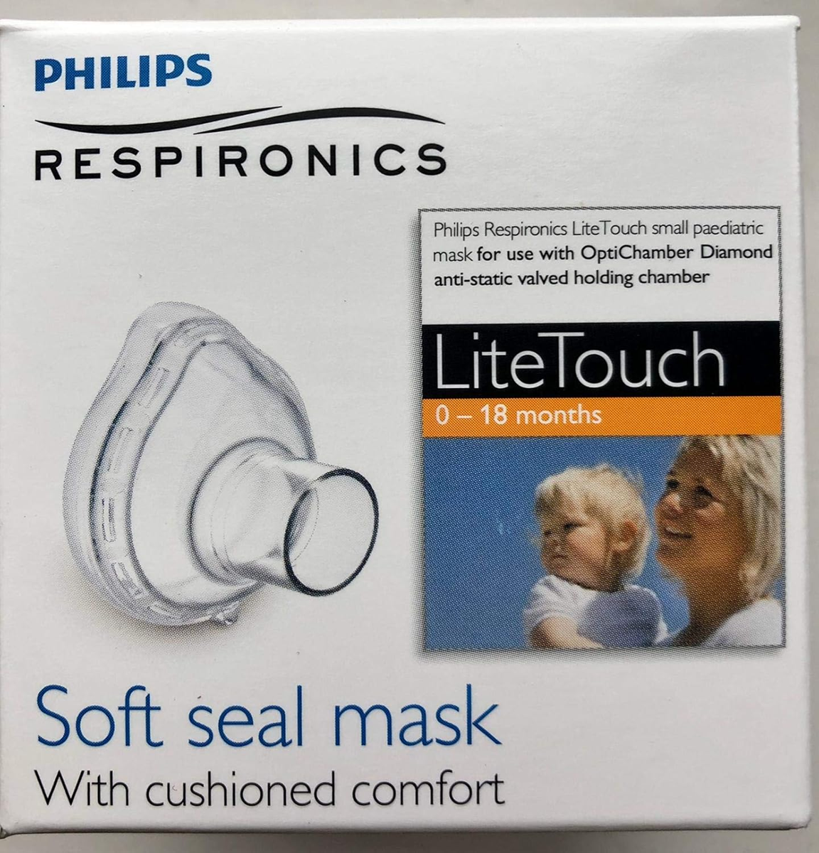 PHILIPS Respironics Inhalationsmaske OPTICHAMBER DIAMOND Größe S