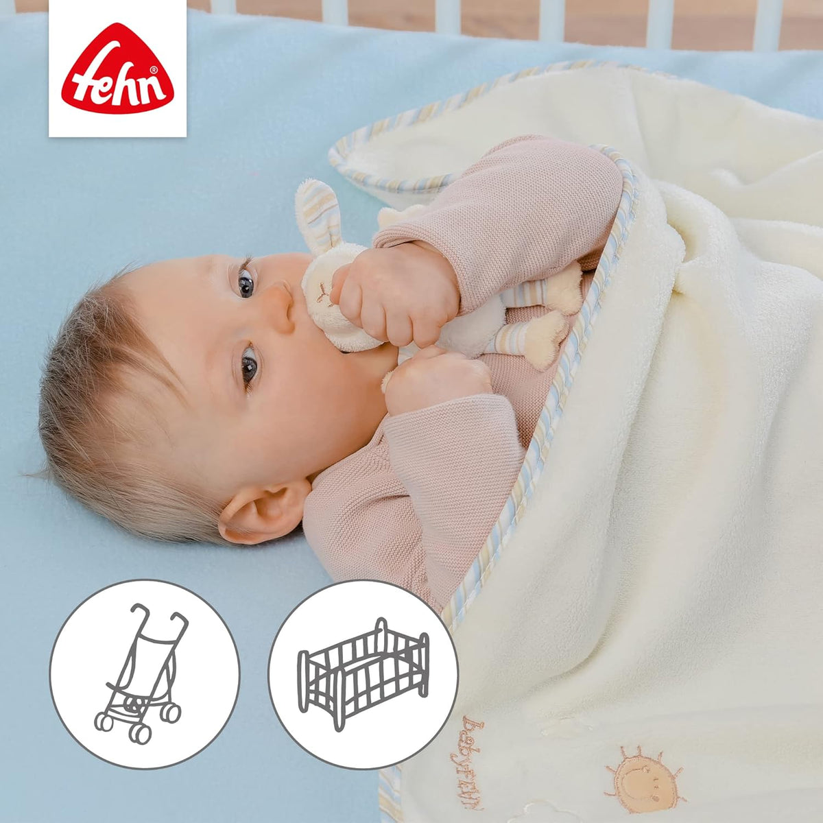 FEHN Kuscheldecke BabyLove 100 X 75