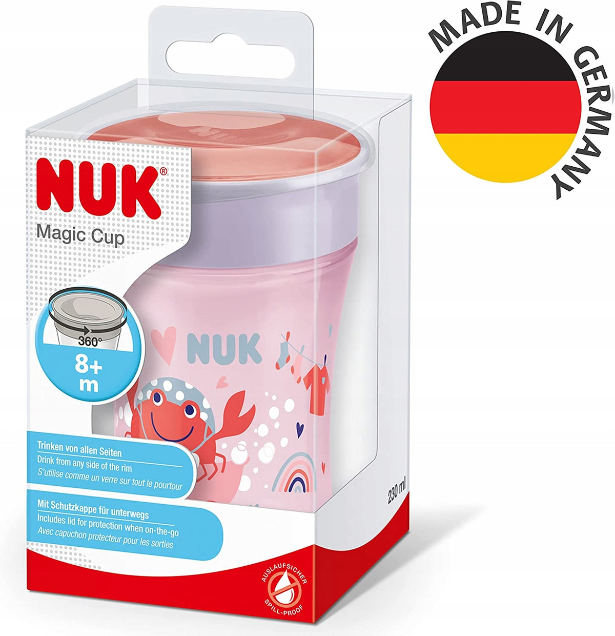 NUK Magic Cup Auslaufsicherer Becher 230 ml 360°-Trinkrand