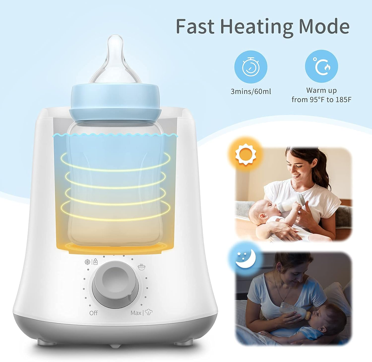 KISDREAM HB-052 4-in-1 Flaschen- und Gläschenwärmer