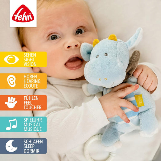 FEHN Pequeño Castillo colgante dragón 17 cm con caja de música