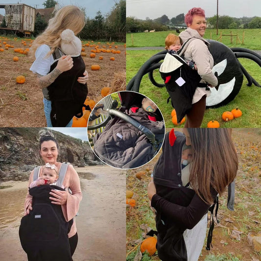 BEBAMOUR universeller Fleecebezug für Babyschale, Kinderwagen und Autositz DIABEŁEK – Produktfoto 2