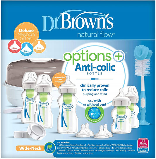 DR. BROWN'S set de inicio esterilizador para microondas con biberones y accesorios