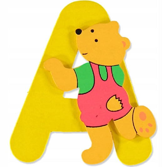 BIECO dřevěná písmena abecedy s MEDVÍDKY