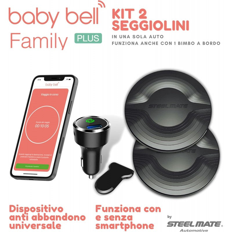 BABY BELL Drucksensor-Sitzauflage für Kindersitz BLUETOOTH x2