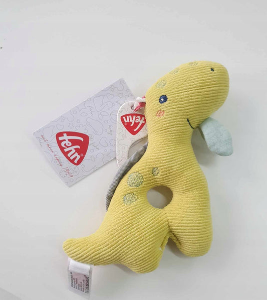 FEHN Happy Dino sonaglio afferrabile per neonati 16cm