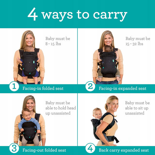 INFANTINO FLIP 4-in-1 ergonomische draagzak voor 3,5–14,5 kg